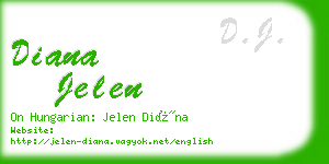 diana jelen business card